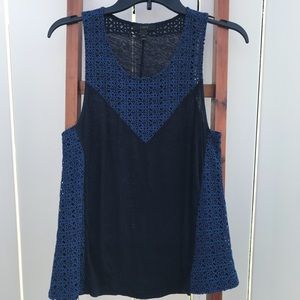 J. Crew Eyelet lace tank